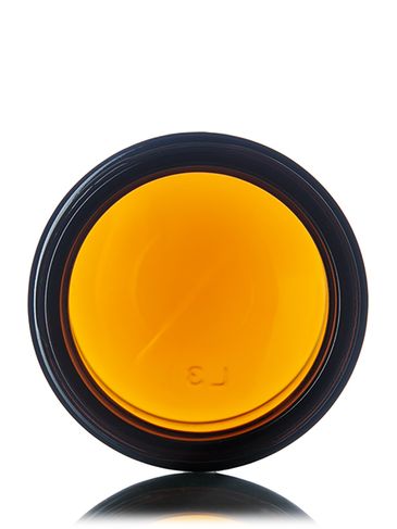 4 oz amber glass straight-sided round jar with 58-400 neck finish