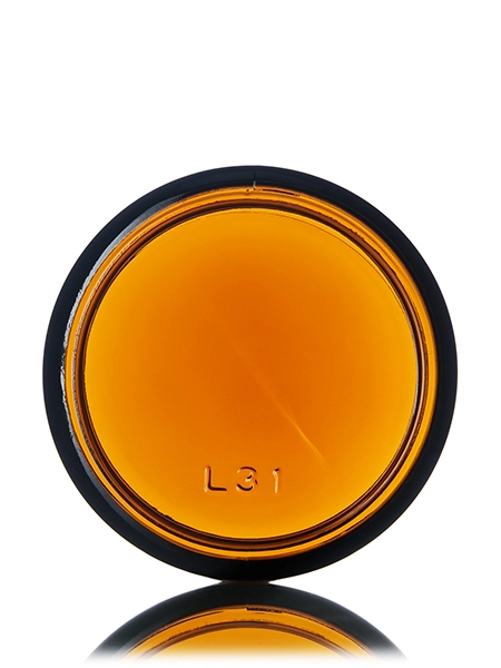 4 oz Amber Glass Straight-Sided Round Jar – G850AM