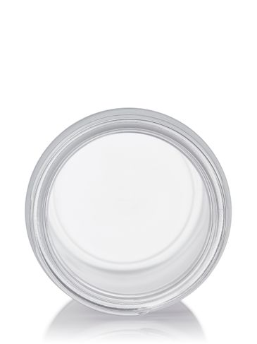 4 oz clear frosted glass straight-sided round jar with 58-400 neck finish
