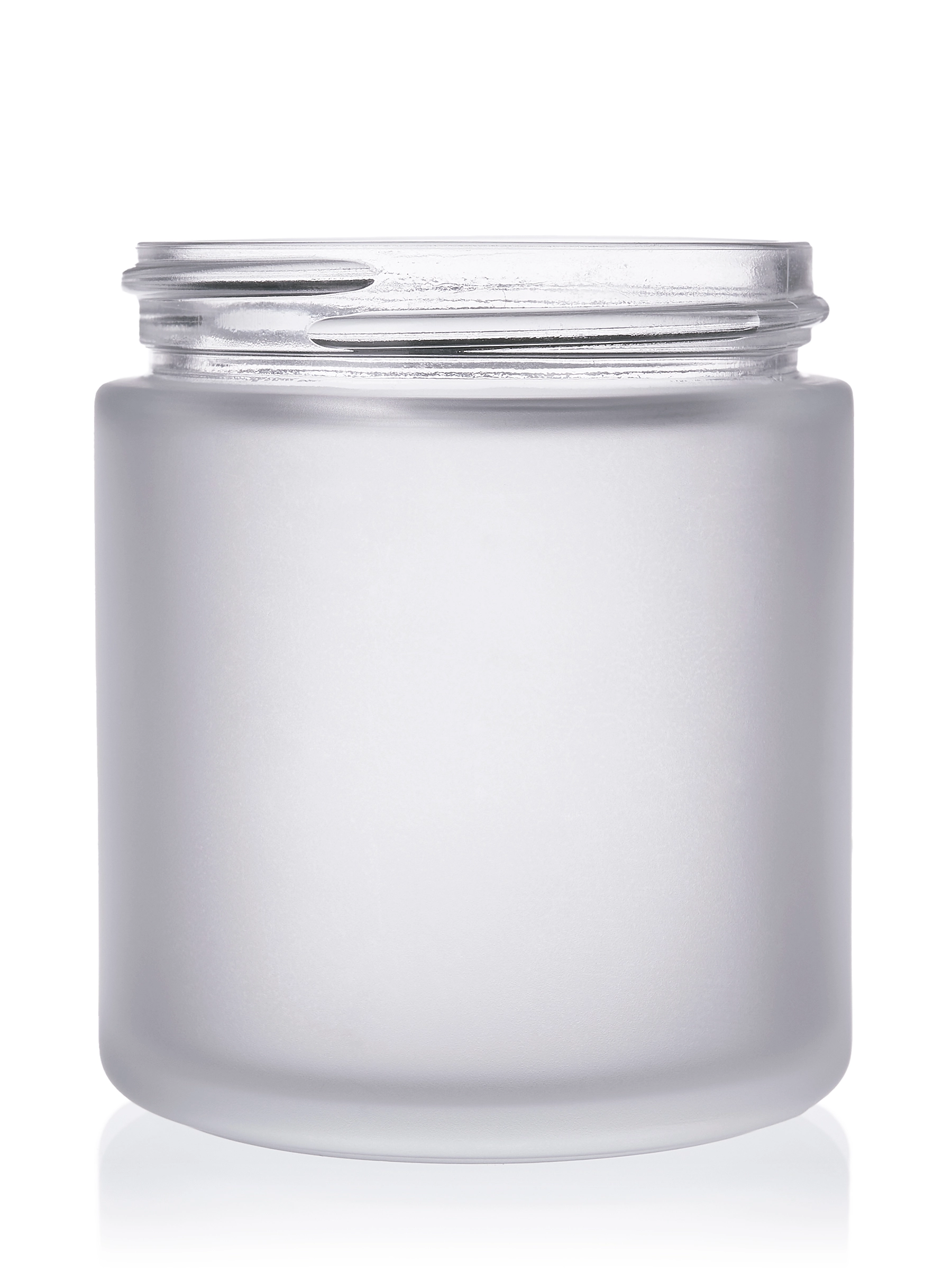 4 oz Clear Frosted Glass Straight-Sided Round Jar – G850CLF