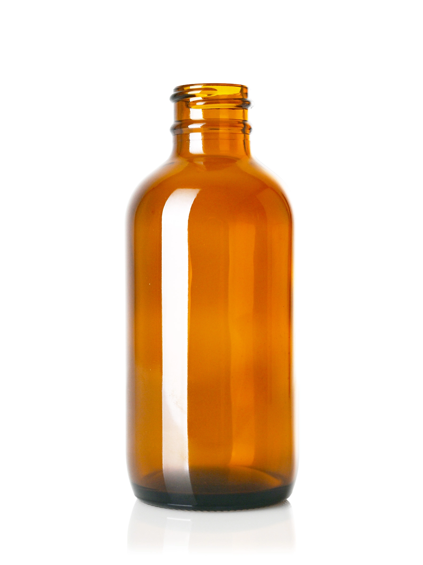 4 oz Amber Glass Boston Round Bottle – G856AM
