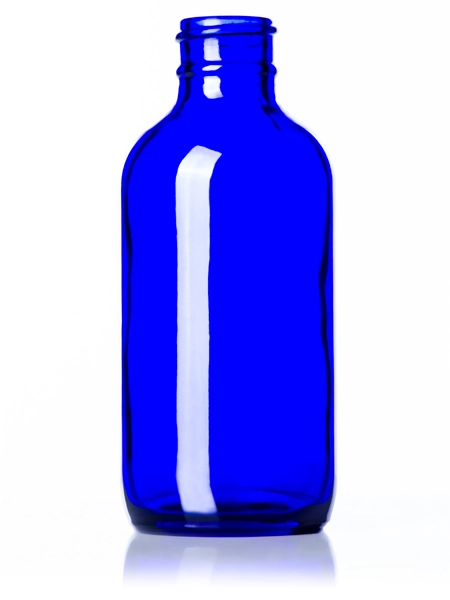 4 oz Cobalt Blue Glass Boston Round Bottle – G856BL