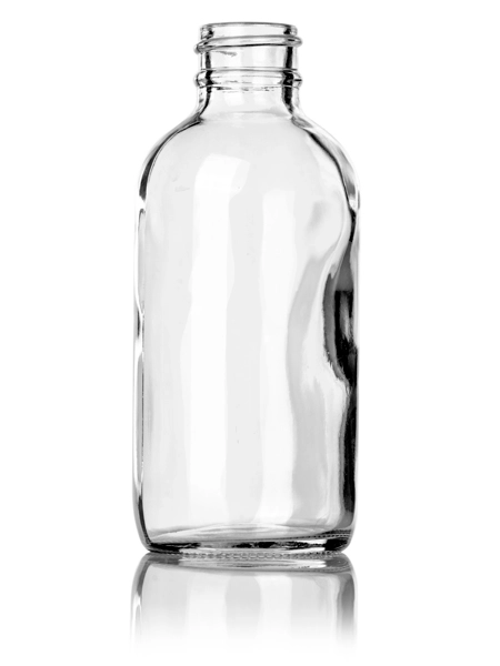 4 oz Clear Glass Boston Round Bottle – G856CL
