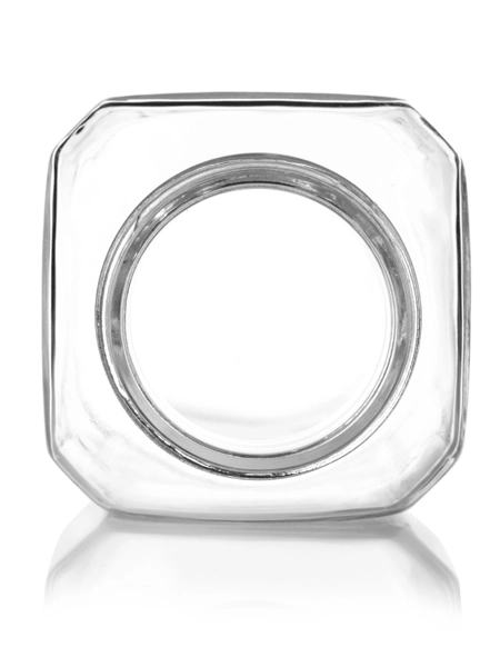 16 oz Clear Glass French Square Bottle – G863CL