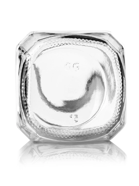 16 oz Clear Glass French Square Bottle – G863CL