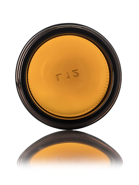 2 oz Amber Glass Straight-Sided Round Jar – G864AM