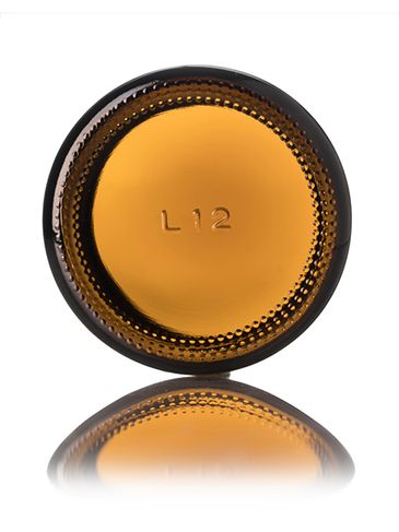 2 oz amber glass straight-sided round jar with 53-400 neck finish