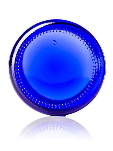 2 oz cobalt blue glass straight-sided round jar with 53-400 neck finish