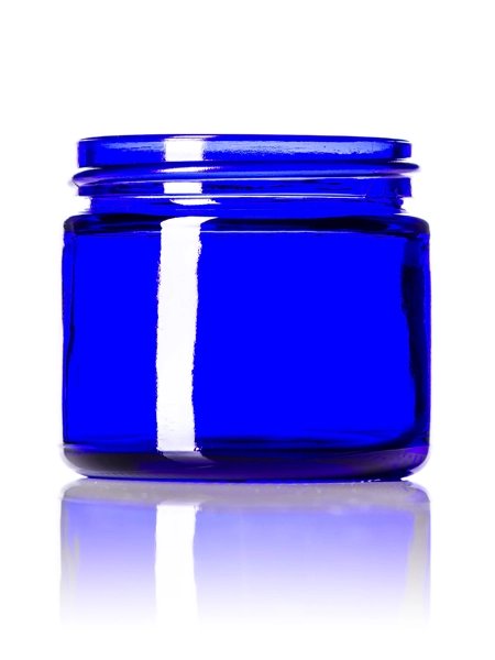2 oz Cobalt Blue Glass Straight-Sided Round Jar – G864BL