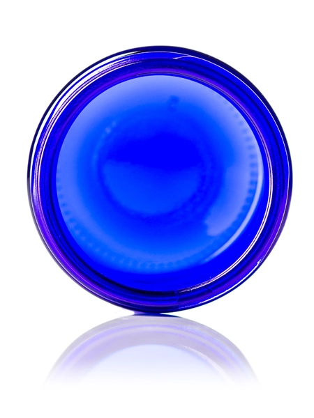 2 oz Cobalt Blue Glass Straight-Sided Round Jar – G864BL