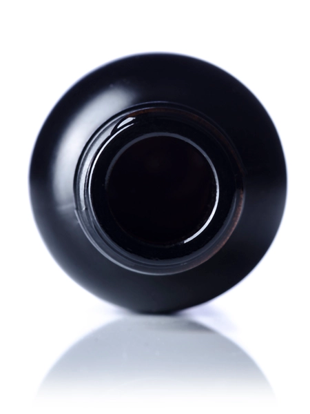 1 oz Black-Colored Amber Glass Boston Round Bottle – G868BK