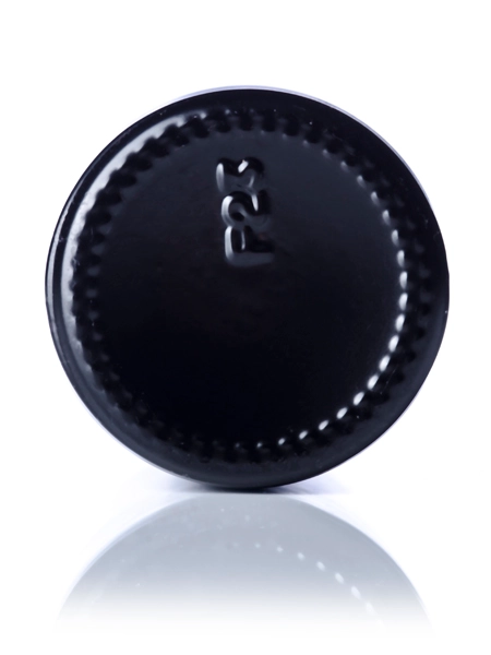 1 oz Black-Colored Amber Glass Boston Round Bottle – G868BK