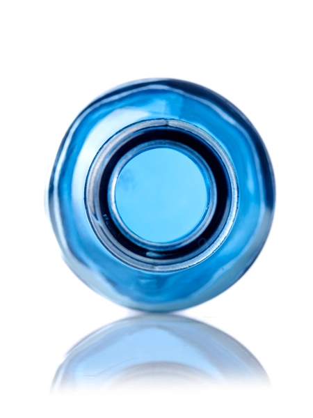 1 oz Blue-Shaded Clear Glass Boston Round Bottle – G868BL