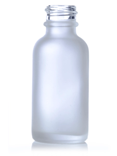 1 oz Clear Frosted Glass Boston Round Bottle – G868CLF
