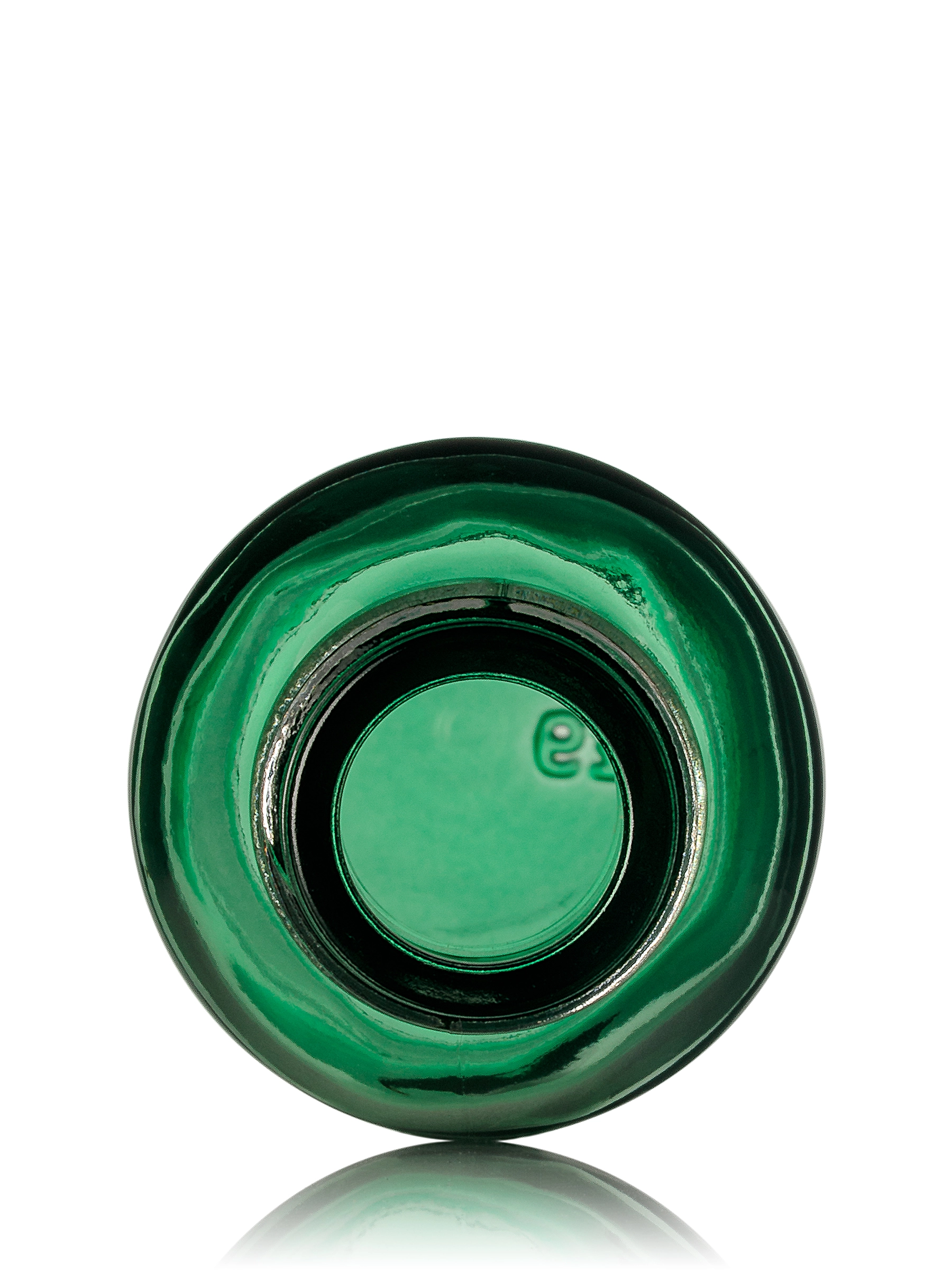 1 oz Green-Shaded Clear Glass Boston Round Bottle – G868GR