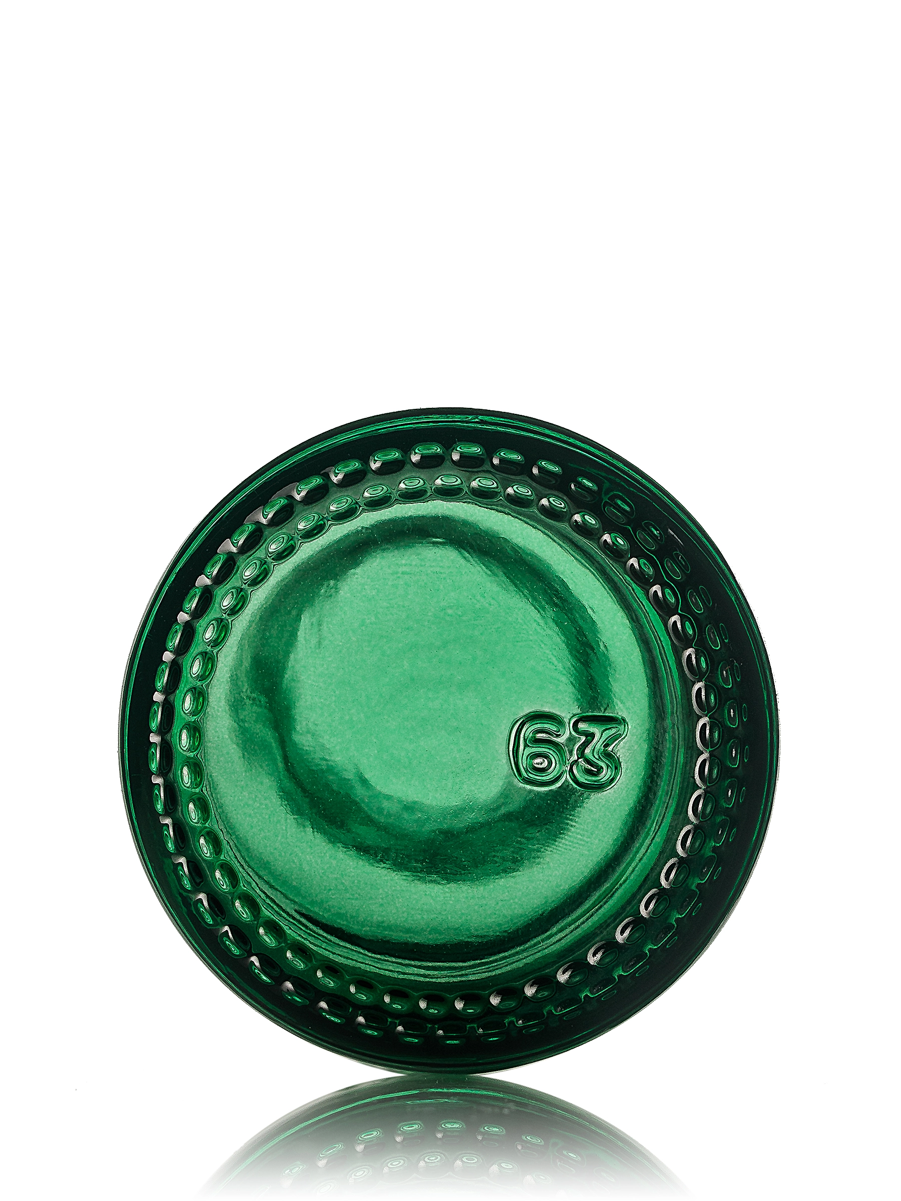 1 oz Green-Shaded Clear Glass Boston Round Bottle – G868GR