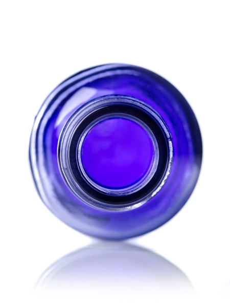 1 oz Purple-Shaded Clear Glass Boston Round Bottle – G868PU
