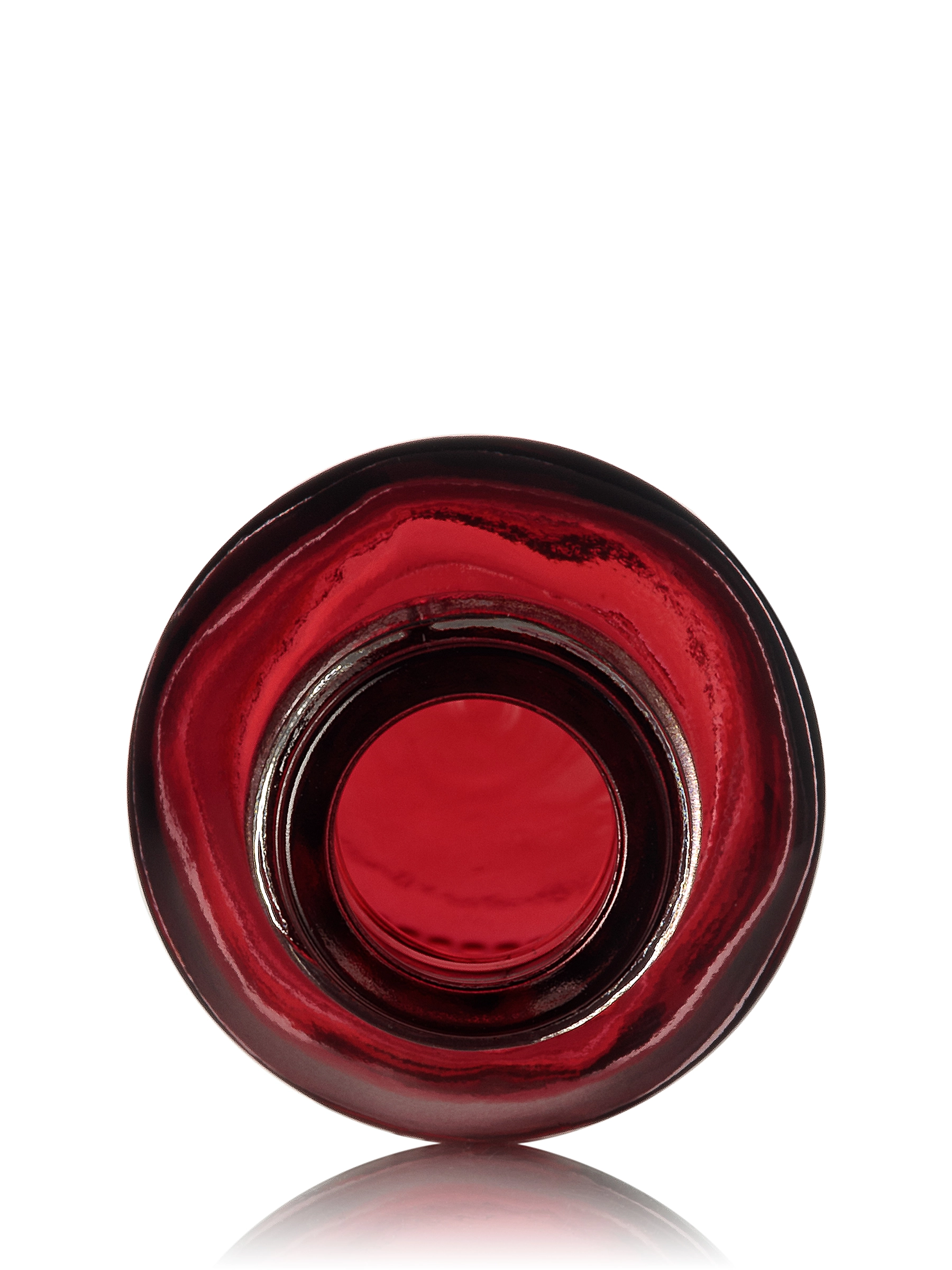 1 oz Red-Shaded Clear Glass Boston Round Bottle – G868RD