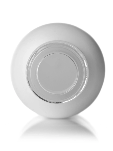 1 oz Matte White-Colored Clear Glass Boston Round Bottle – G868WH
