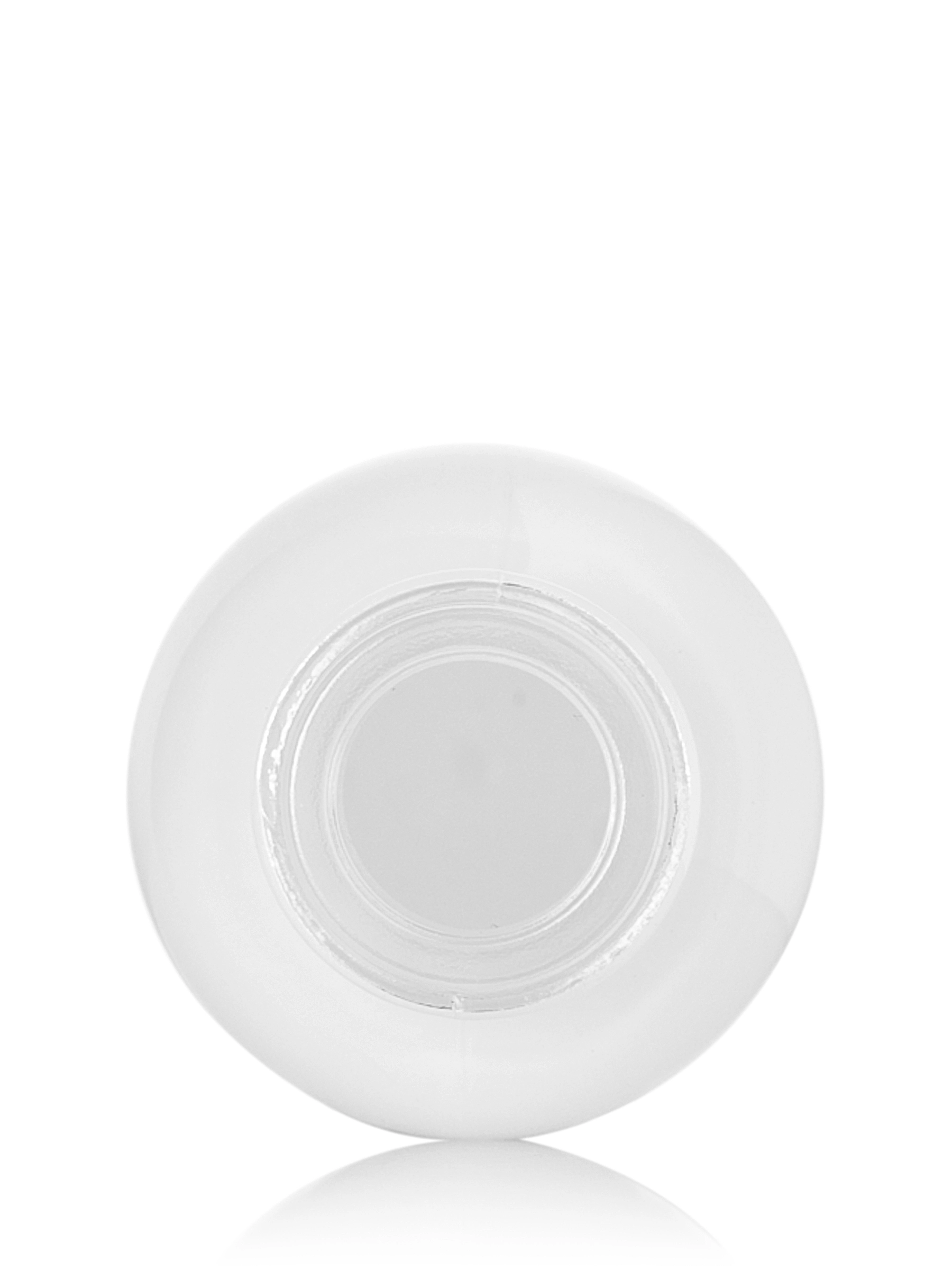 1 oz Glossy White-Colored Clear Glass Boston Round Bottle – G868WHS