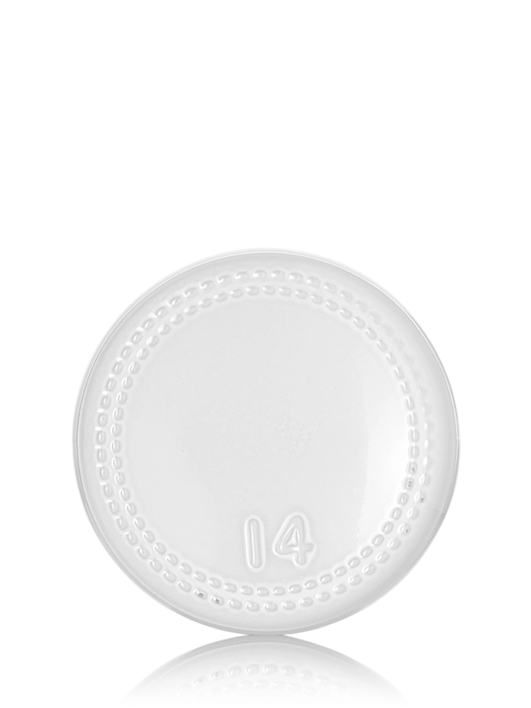 1 oz Glossy White-Colored Clear Glass Boston Round Bottle – G868WHS