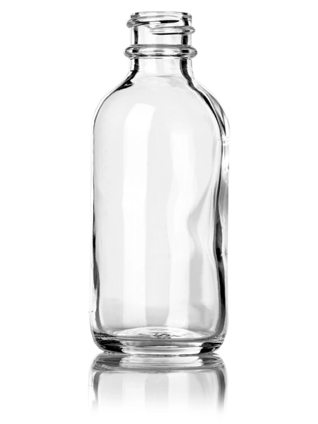 2 oz Clear Glass Boston Round Bottle – G873CL