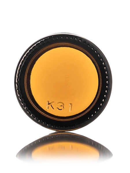 1 oz Amber Glass Straight-Sided Round Jar – G874AM