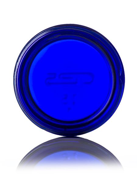 1 oz Cobalt Blue Glass Straight-Sided Round Jar – G874BL
