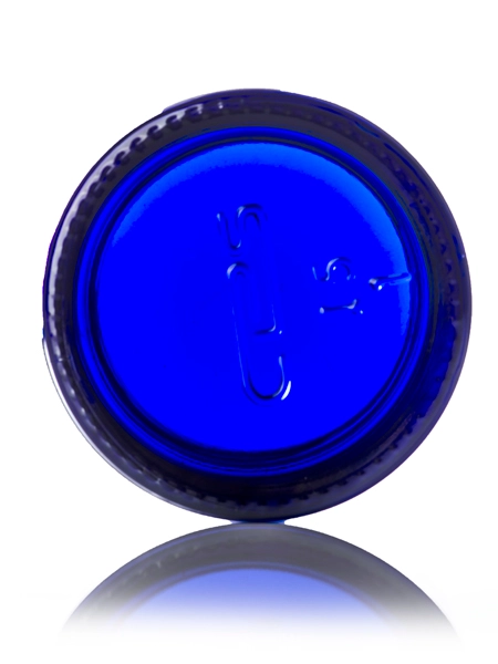 1 oz Cobalt Blue Glass Straight-Sided Round Jar – G874BL