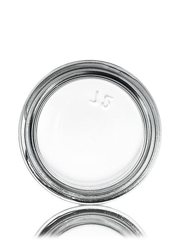 1 oz clear glass straight-sided round jar with 43-400 neck finish