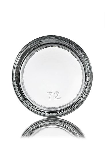 1 oz clear glass straight-sided round jar with 43-400 neck finish