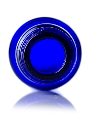 10 mL cobalt blue glass boston round euro dropper bottle with 18-DIN neck finish