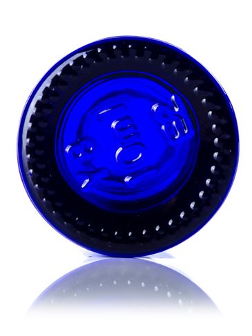 10 mL cobalt blue glass boston round euro dropper bottle with 18-DIN neck finish
