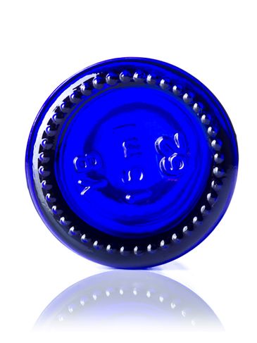 15 mL cobalt blue glass boston round euro dropper bottle with 18-DIN neck finish
