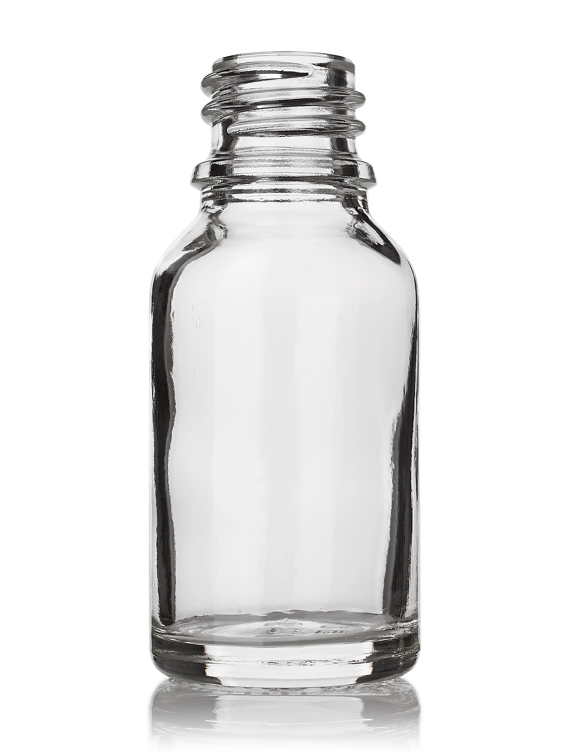 15 ml Clear Glass Boston Round Euro Dropper Bottle – G882CL