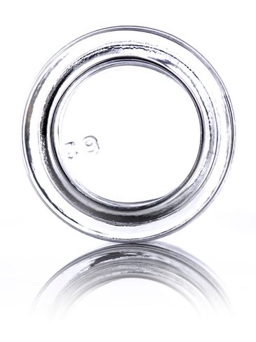 1/4 oz clear glass thick wall jar with 33-400 neck finish