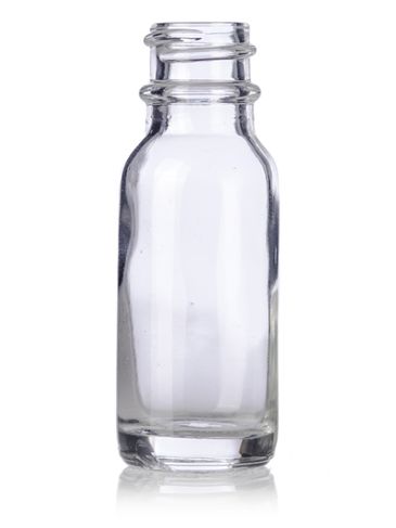 .5 oz clear glass boston round bottle with 18-400 neck finish