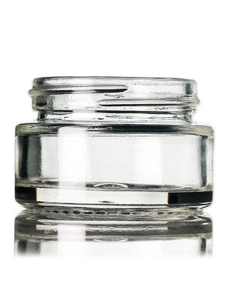 1/2 oz Clear Glass Cylinder Low-Profile Jar – G896CL