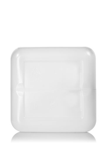 5 gallon natural-colored HDPE plastic tight-head container with handle, vent lid and spigot adapter lid