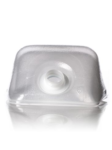 1 gallon clear LDPE plastic collapsible water container with 38-400 neck finish