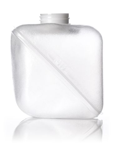 1 quart clear LDPE plastic collapsible water container with 38-400 neck finish