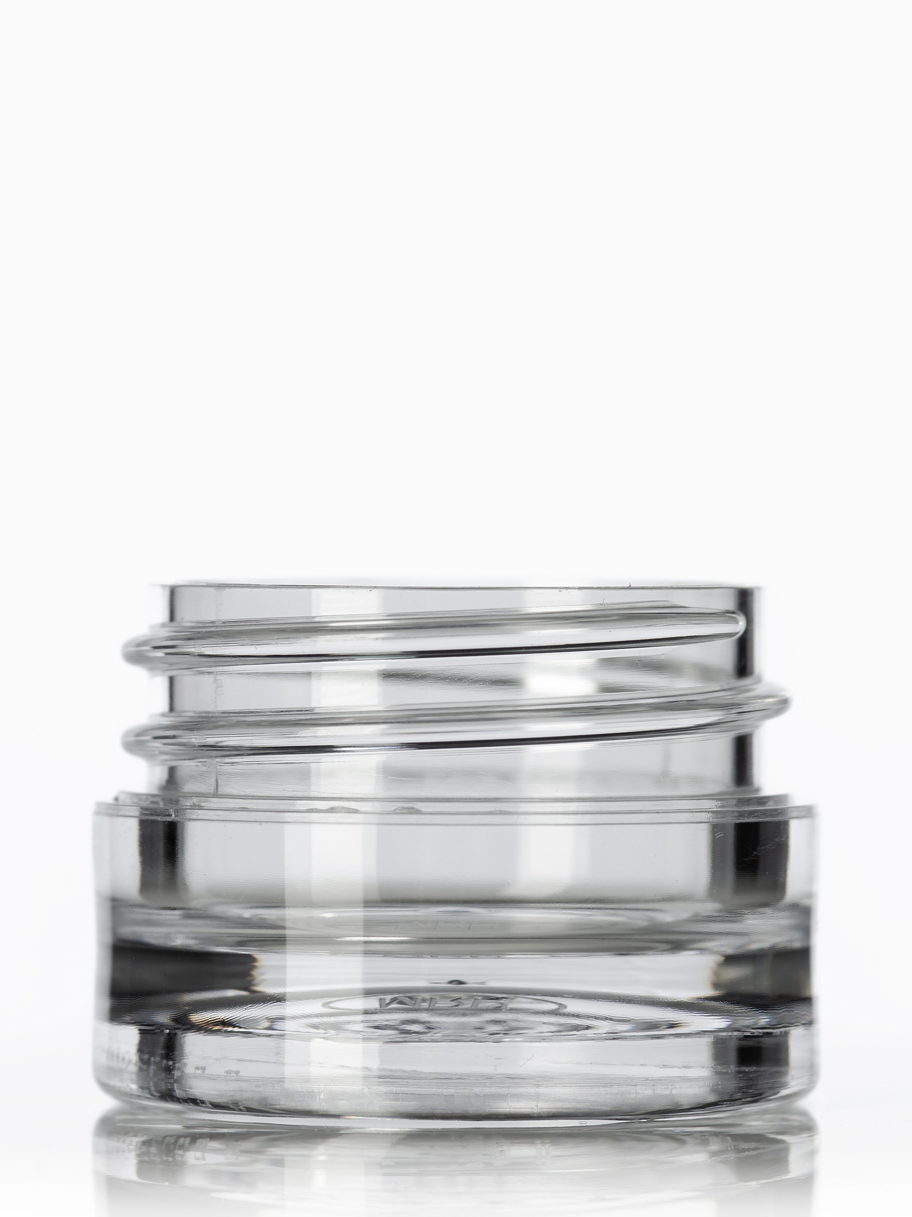 1/8 oz Clear PS Plastic Thick Wall Jar – J000