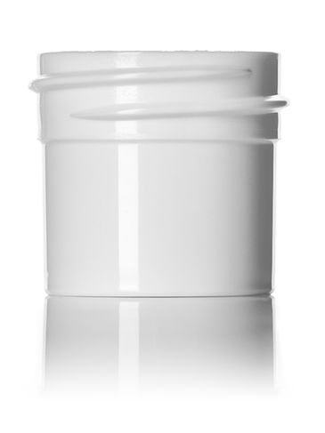 1/4 oz white PP plastic single wall jar with 33-400 neck finish