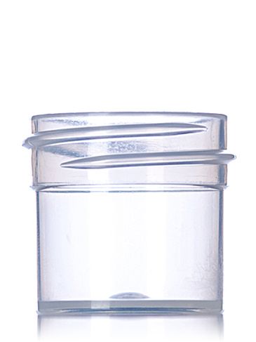 1/4 oz natural-colored PP plastic single wall jar with 33-400 neck finish