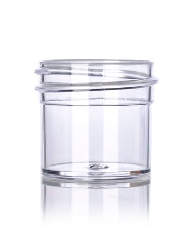 1/4 oz clear PS plastic single wall jar with 33-400 neck finish