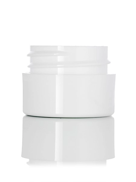 1/4 oz White PP Plastic Double Wall Straight Base Jar – J006