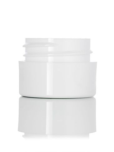 1/4 oz white PP plastic double wall straight base jar with 33-400 neck finish
