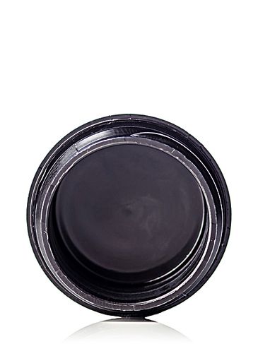 1/4 oz black PP plastic double wall straight base jar with 33-400 neck finish