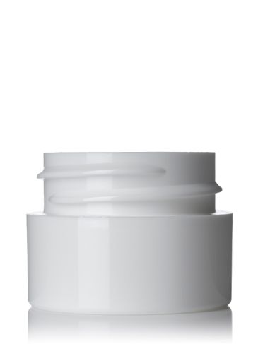 1/4 oz white PP plastic double wall straight base jar with 33-400 neck finish