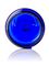 1 oz cobalt blue PET plastic single wall jar with 38-400 neck finish